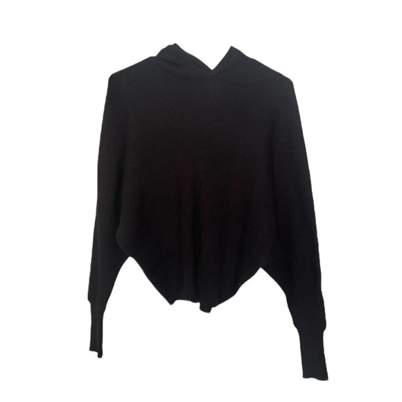 For The Republic Dolman Sleeve Ribbed Hoodie Women’s Medium Black - Picture 4 of 11